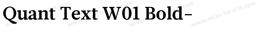 Quant Text W01 Bold字体转换